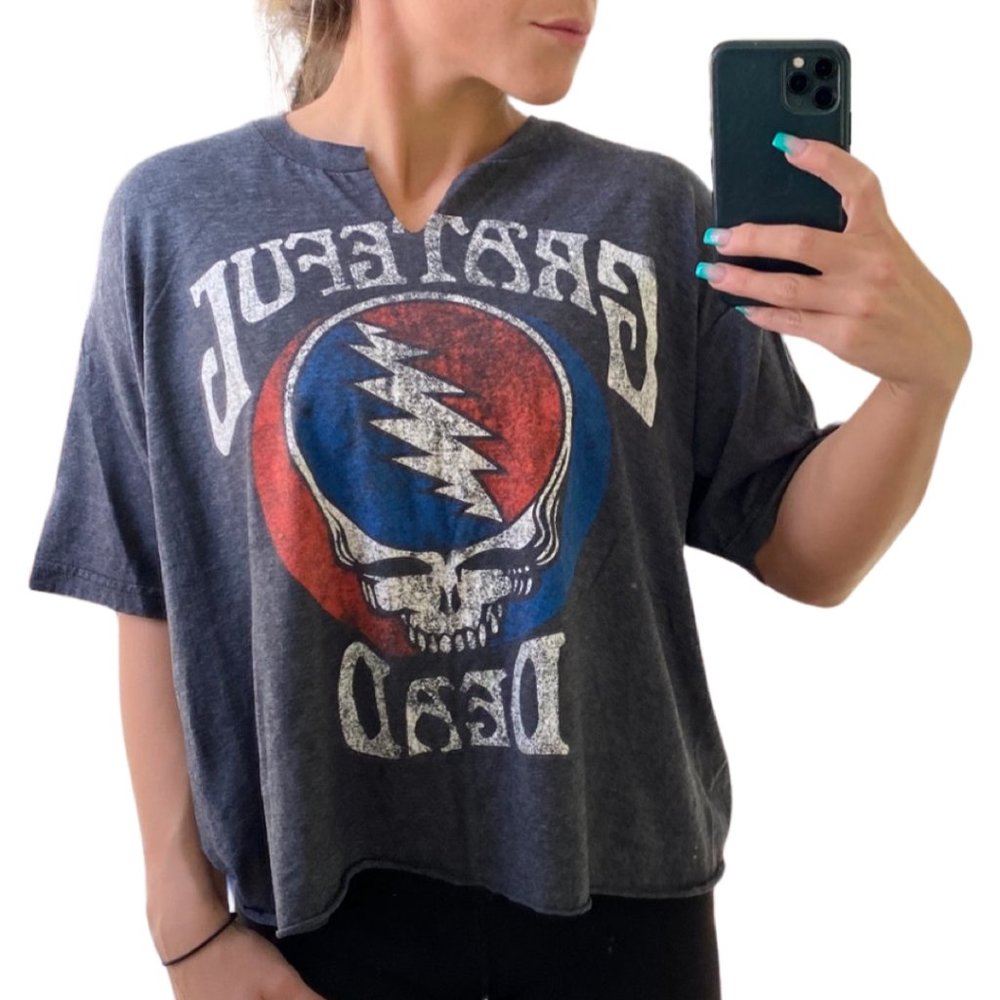 Grateful Dead Cropped T shirt size Large